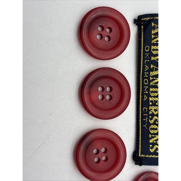 Pendleton Plastic Buttons Set Of 9 Red Replacement 6 Small 3 Large - Picture 3 of 7